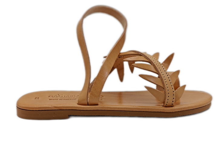 „Thera“ Olivenblatt-Riemchensandalen mit weicher Sohle