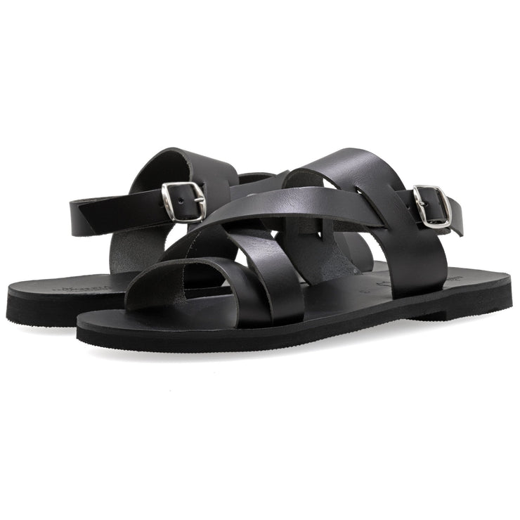 Emmanuela - handcrafted for you® Gladiator Sandalen für Herren "Leander" aus Schwarze leder