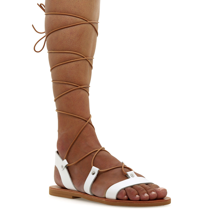 Calf High Tie up Gladiator Sandals "Nyx"