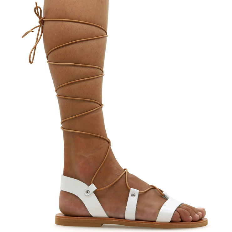 Calf High Tie up Gladiator Sandals "Nyx"