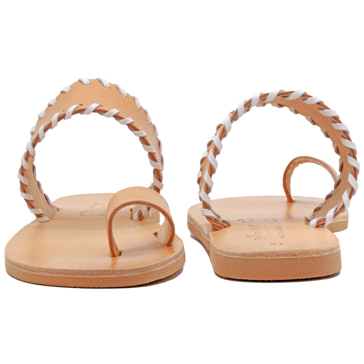 Toe Ring Sandals with Contrast Stiches "Poros"