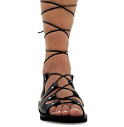 Sandalias de gladiador con cordones de becerro "Paxi"