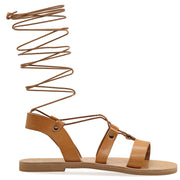 Calf High Tie up Gladiator Sandals "Nyx"