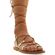 Calf High Tie up Gladiator Sandals "Alcinoe"