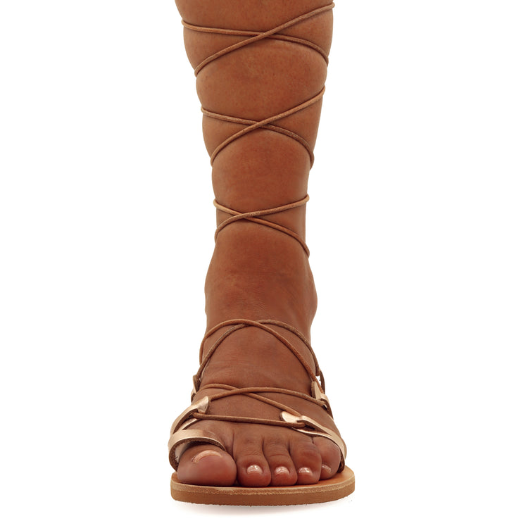 Calf High Tie up Gladiator Sandals "Alcinoe"