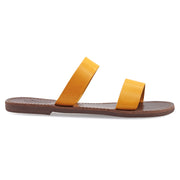 Greek Leather Leopard Slide on Strappy Sandals "Milos" - EMMANUELA handcrafted for you®