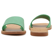 Greek Leather Beige Simple Slide on Sandals "Icaria" - EMMANUELA handcrafted for you®