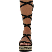 Knee High Lace Up Gladiator Sandals "Medussa"