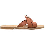 Greek Leather White Slide on Sandals "Rhodes" - EMMANUELA handcrafted for you®