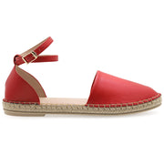 Emmanuela - handcrafted for you® Espadrilles aus Leder mit Schnallenriemen aus Rot leder