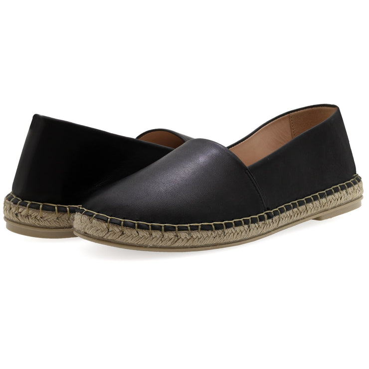 Emmanuela - handcrafted for you® Espadrilles aus Leder mit geschlossener Spitze aus Schwarze leder