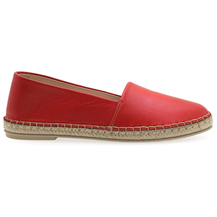 Emmanuela - handcrafted for you® Espadrilles aus Leder mit geschlossener Spitze aus Rot leder