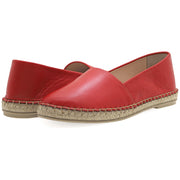 Emmanuela - handcrafted for you® Espadrilles aus Leder mit geschlossener Spitze aus Rot leder