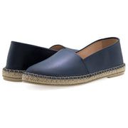 Emmanuela - handcrafted for you® Espadrilles aus Leder mit geschlossener Spitze aus Blau leder