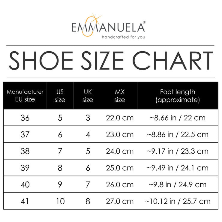 Emmanuela - handcrafted for you® Flache spitze Pantoletten aus Schwarze leder