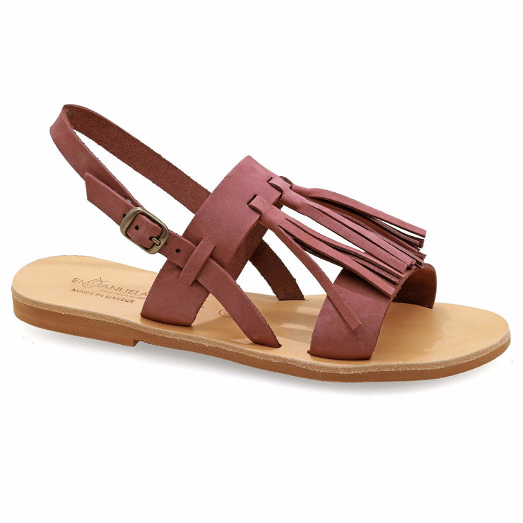 Emmanuela - handcrafted for you® Sandalen mit Schnallenriemen "Kallisto" aus Lila Wildleder leder