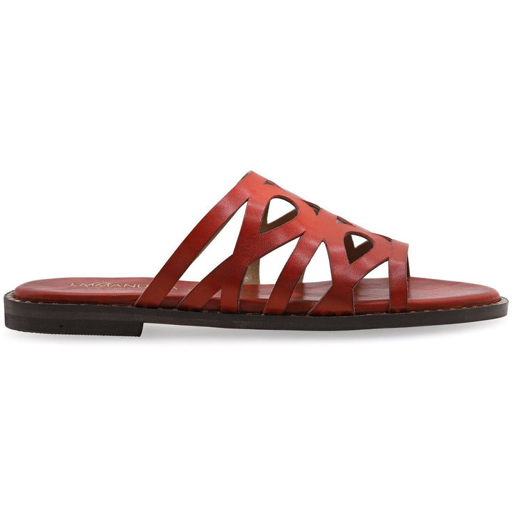 Emmanuela - handcrafted for you® Sandalen mit gepolsterter Fußbett "Siren" aus Rot leder