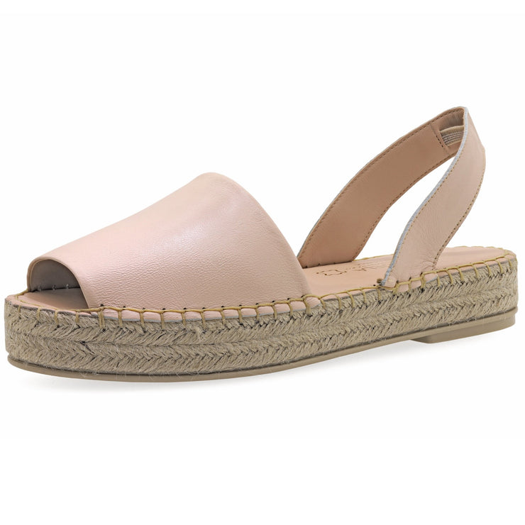 Emmanuela - handcrafted for you® Flatform Peeptoe Espadrilles aus Pailletten Mehrfarbig leder