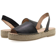 Emmanuela - handcrafted for you® Flatform Peeptoe Espadrilles aus Pailletten Mehrfarbig leder