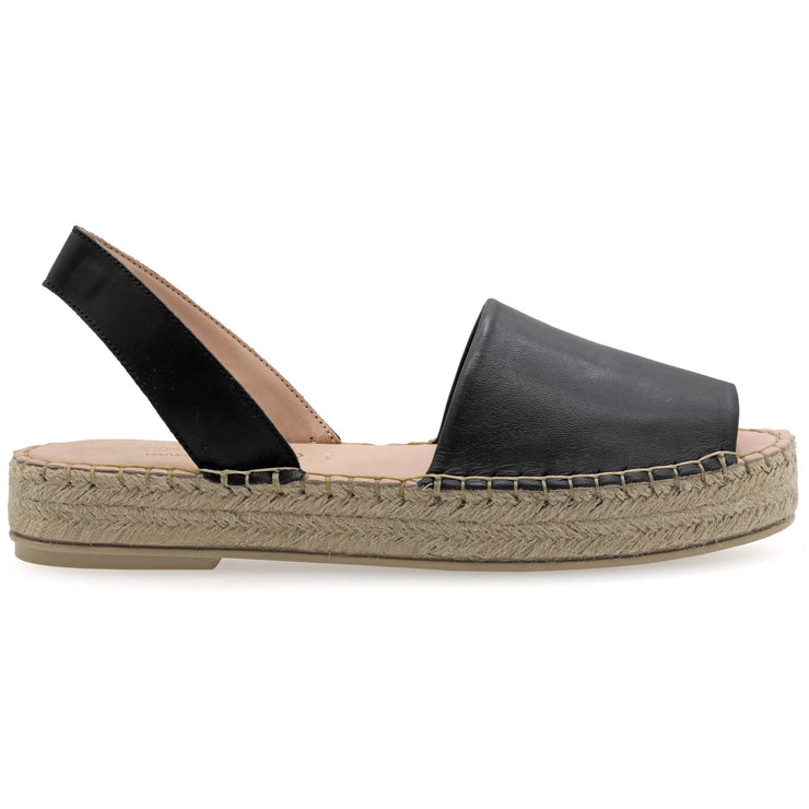 Emmanuela - handcrafted for you® Flatform Peeptoe Espadrilles aus Pailletten Mehrfarbig leder