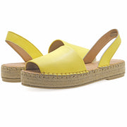 Emmanuela - handcrafted for you® Flatform Peeptoe Espadrilles aus Pailletten Mehrfarbig leder