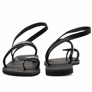 Emmanuela - handcrafted for you® Slingback-Sandalen mit Zehenring "Tinos" aus Silber leder