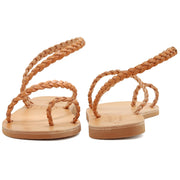 Emmanuela - handcrafted for you® Slingzehenring Geflochtene Sandalen "Chios" aus Beige leder