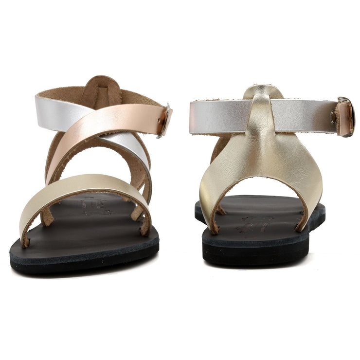 Emmanuela - handcrafted for you® Gladiator-Sandalen mit Schnallenriemen "Echo" aus Braun leder