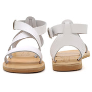 Emmanuela - handcrafted for you® Gladiator-Sandalen mit Schnallenriemen "Echo" aus Weiße leder