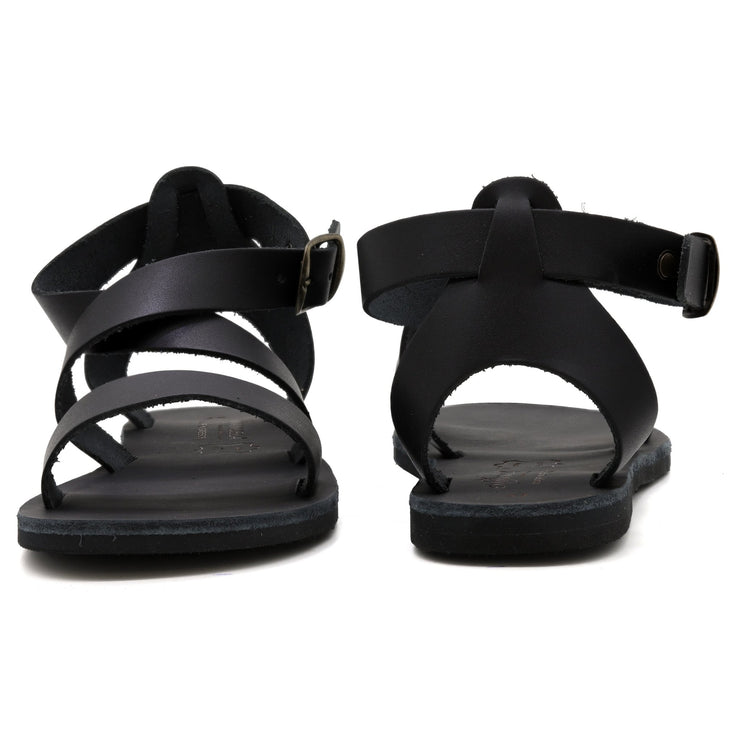 Emmanuela - handcrafted for you® Gladiator-Sandalen mit Schnallenriemen "Echo" aus Schwarze leder