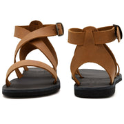 Emmanuela - handcrafted for you® Gladiator-Sandalen mit Schnallenriemen "Echo" aus Braun leder