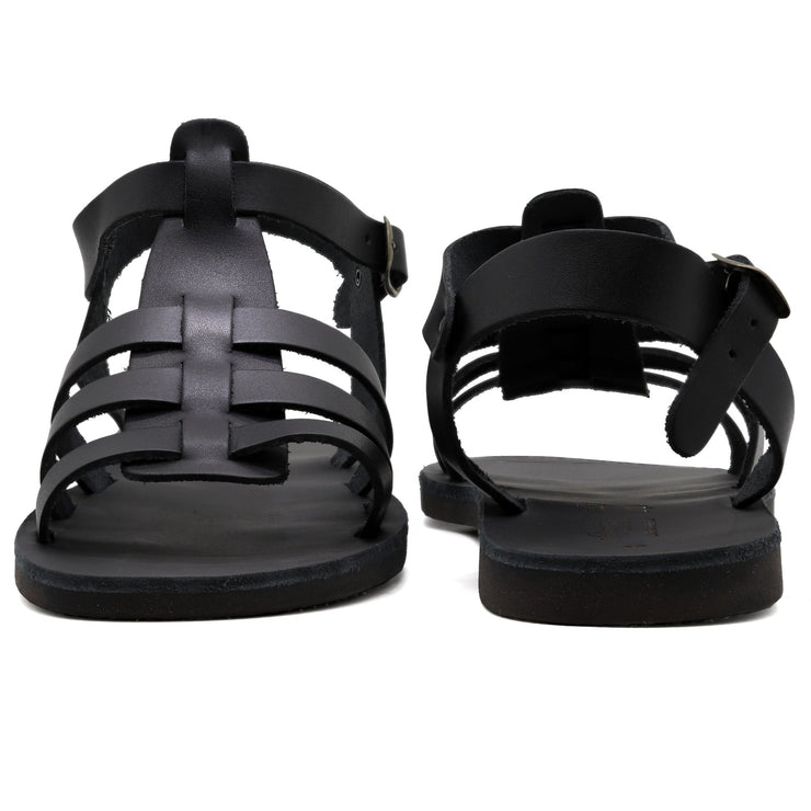 Emmanuela - handcrafted for you® Gladiator Sandalen für Herren "Dionysius" aus Schwarze leder