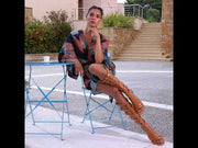 Knee High Gladiator Boot Sandals with zippers "Nephele"