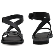 Greek Leather Silver Ankle Cuff Gladiator Sandals "Cassandra" - EMMANUELA handcrafted for you®