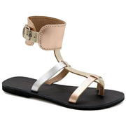 Greek Leather Multicolor Ankle Cuff Gladiator Sandals "Nemesis" - EMMANUELA handcrafted for you®