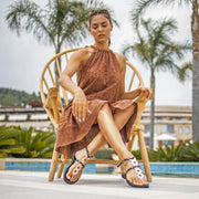 Greek Leather White Ankle Strap Gladiator Sandals "Anaxilea" - EMMANUELA handcrafted for you®