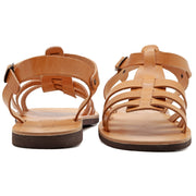 Greek Leather Beige Buckle Strap Gladiator Sandals for Men "Dionysius" - EMMANUELA handcrafted for you®