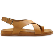 Greek Leather Beige Buckle Strap Sandals with Arch Support "Hera" - EMMANUELA handcrafted for you®