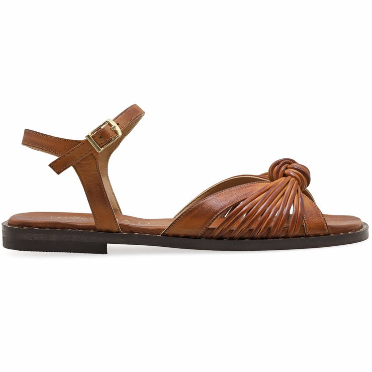 Greek Leather Brown Cushioned Insole Buckle Strap Sandals "Cybelle" - EMMANUELA handcrafted for you®