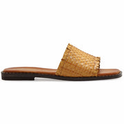 Greek Leather Brown Cushioned Insole Straw Sandals "Leda" - EMMANUELA handcrafted for you®