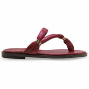 Greek Leather Purple Cushioned Insole Thong Sandals "Erato" - EMMANUELA handcrafted for you®