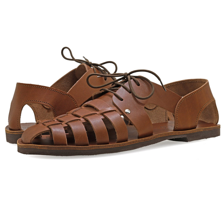 Greek Leather Brown Fisherman&