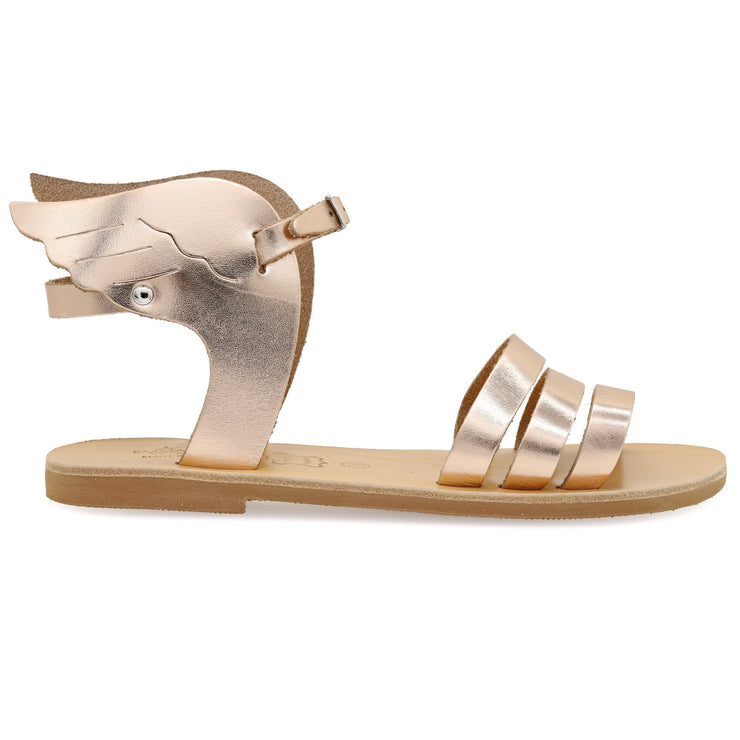 Greek Leather Beige Gladiator Sandals with Wings "Hermione" - EMMANUELA handcrafted for you®