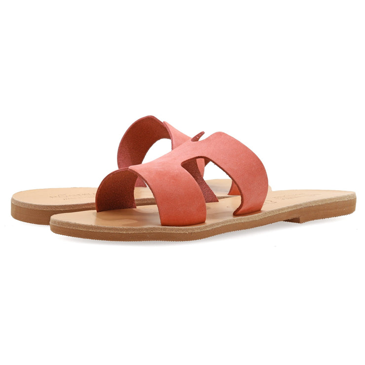 Greek Leather Mustard H-Band Sandals "Andromeda" - EMMANUELA handcrafted for you®