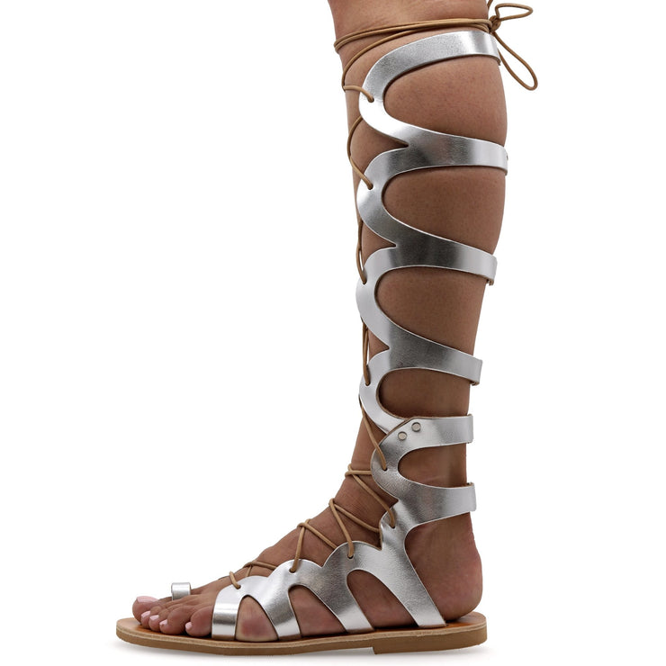 Gladiator Sandals Girls 3 Rose Gold Knee High Zipped Eric Marc Kids | eBay
